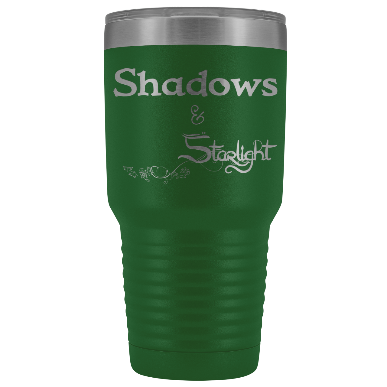 The Lady Auri - Shadows & Starlight 30oz Vacuum Tumbler - Green - The Lady Auri