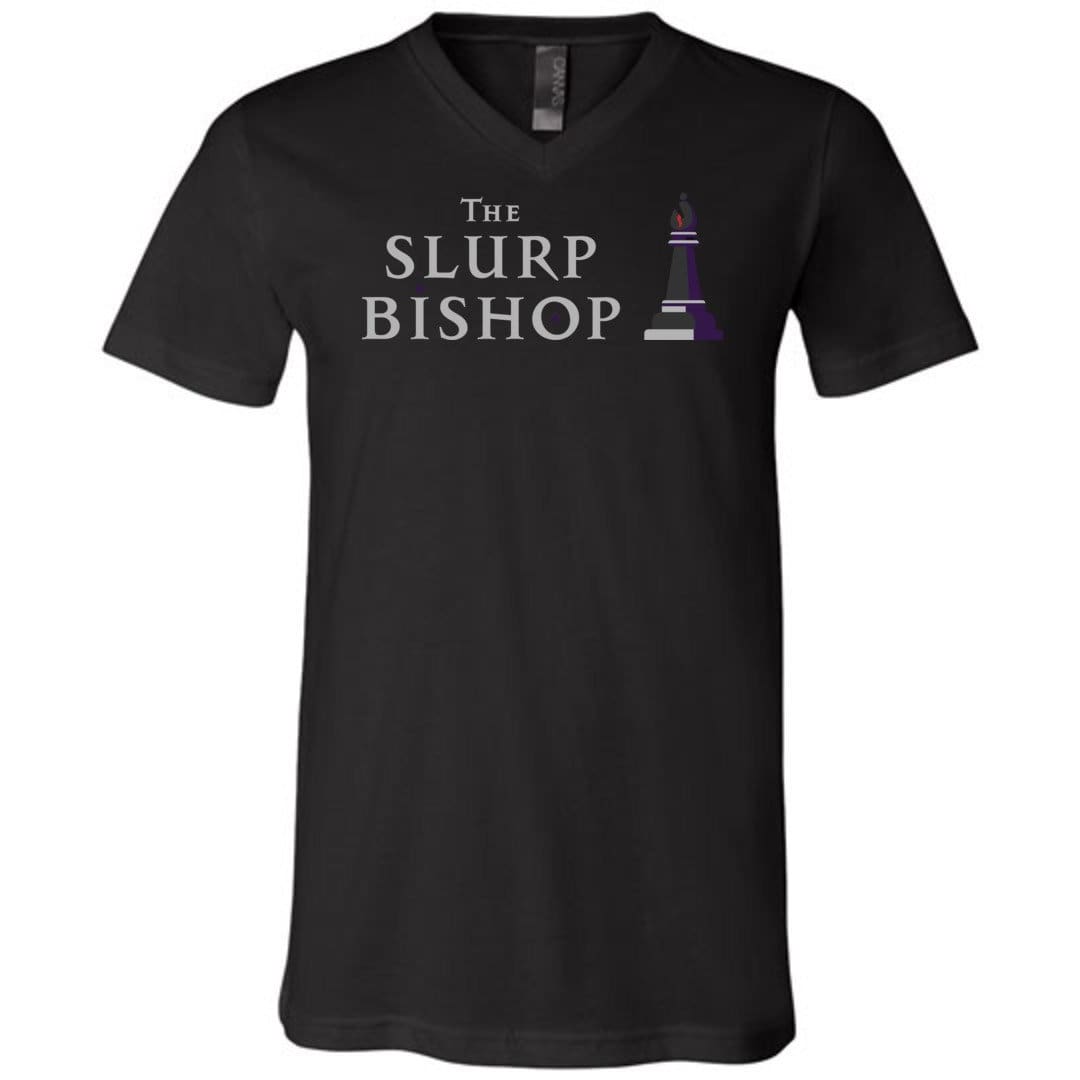 The Slurp Bishop Unisex Premium V-Neck Tee - Black / S