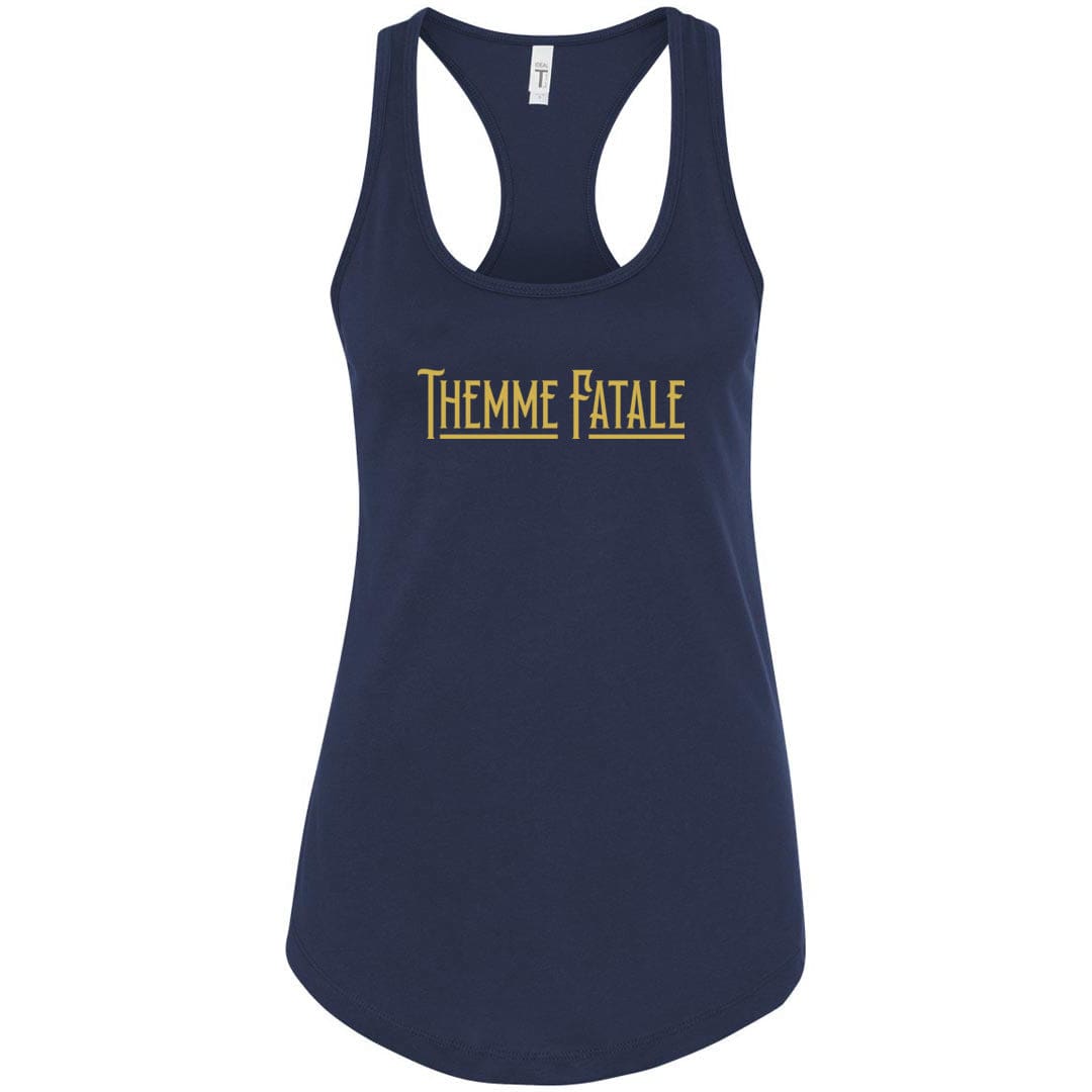 Themme Fatale Vintage Femme Premium Racerback Tank - Midnight Navy / S