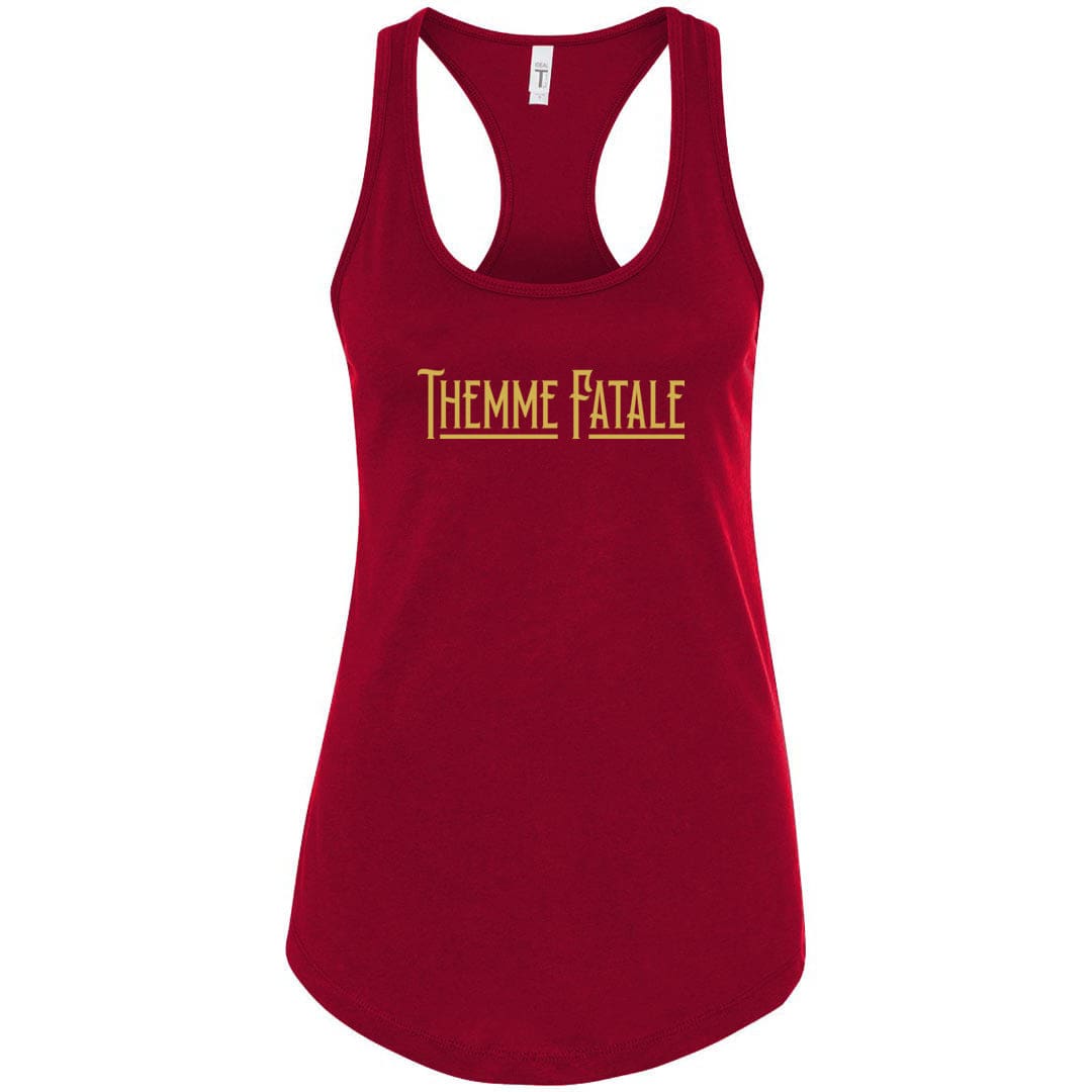 Themme Fatale Vintage Femme Premium Racerback Tank - Scarlet / S