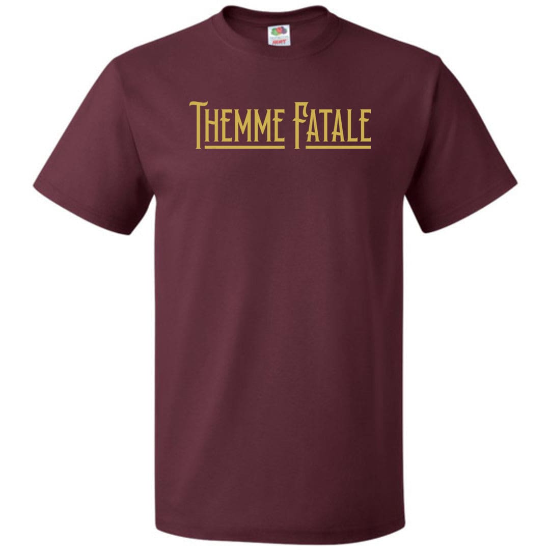 Themme Fatale Vintage Unisex Classic Tee - Maroon / S