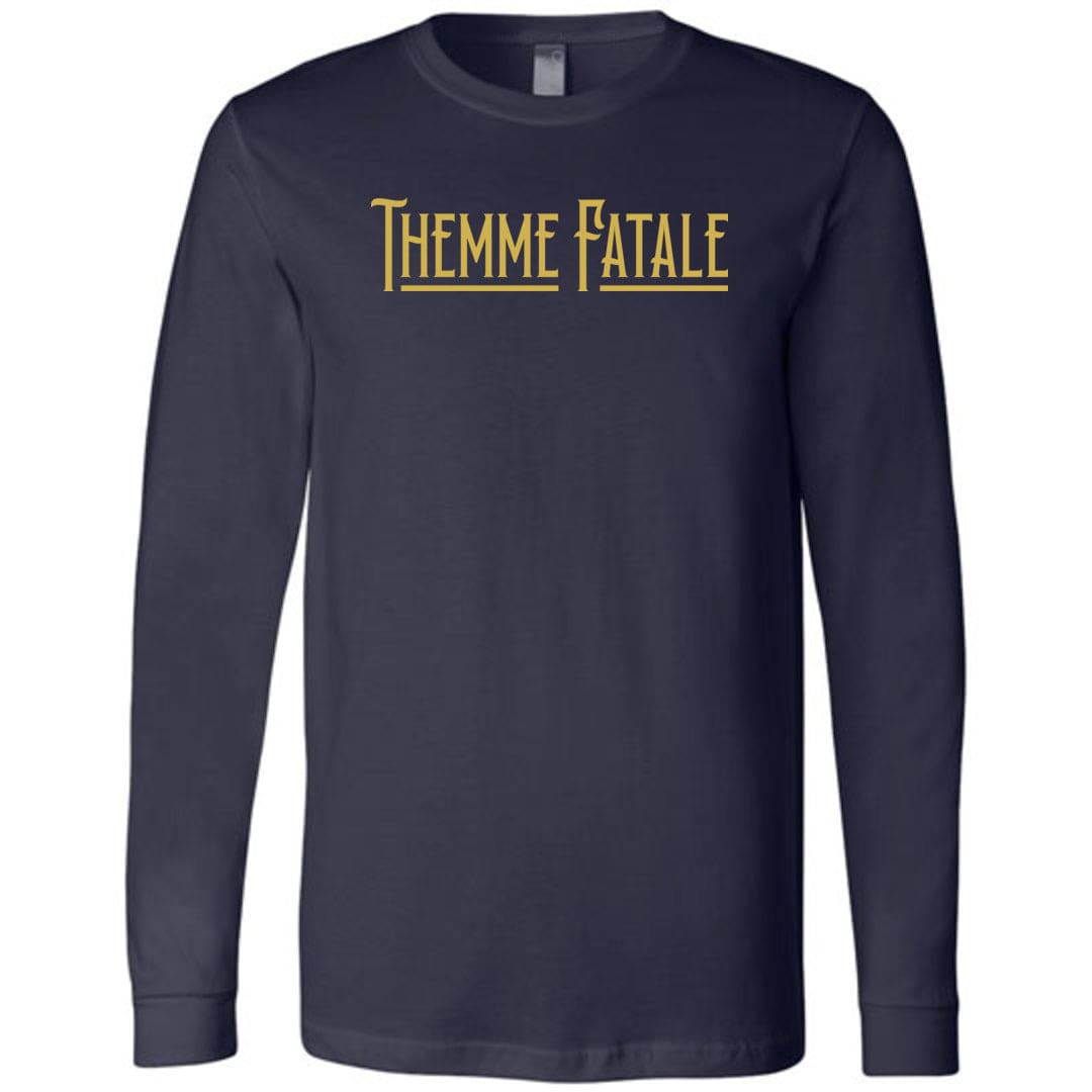 Themme Fatale Vintage Unisex Premium Long Sleeve Tee - Navy / S