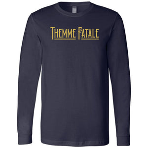 Themme Fatale Vintage Unisex Premium Long Sleeve Tee - Navy / S