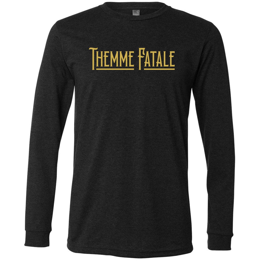 Themme Fatale Vintage Unisex Premium Long Sleeve Tee - Dark Grey Heather / XS