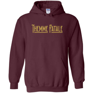 Themme Fatale Vintage Unisex Pullover Hoodie - Maroon / S
