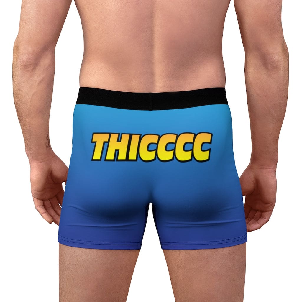 THICCCC Men’s Boxer Briefs - L / Black - All Over Prints