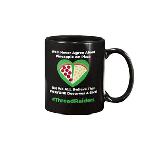 ThreadRaiders Pizza My Heart 15oz Coffee Mug - Black / 15OZ - Mugs