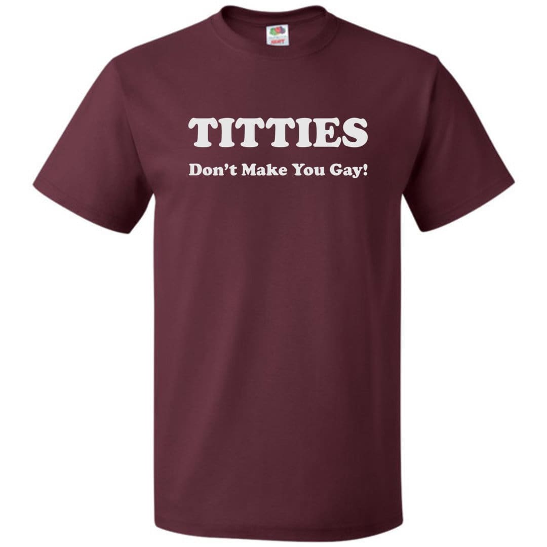Titties Don’t Make You Gay Unisex Classic Tee - Maroon / S