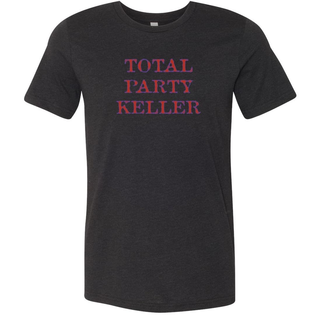 Total Party Keller Unisex Premium Tee - Black Heather / XS