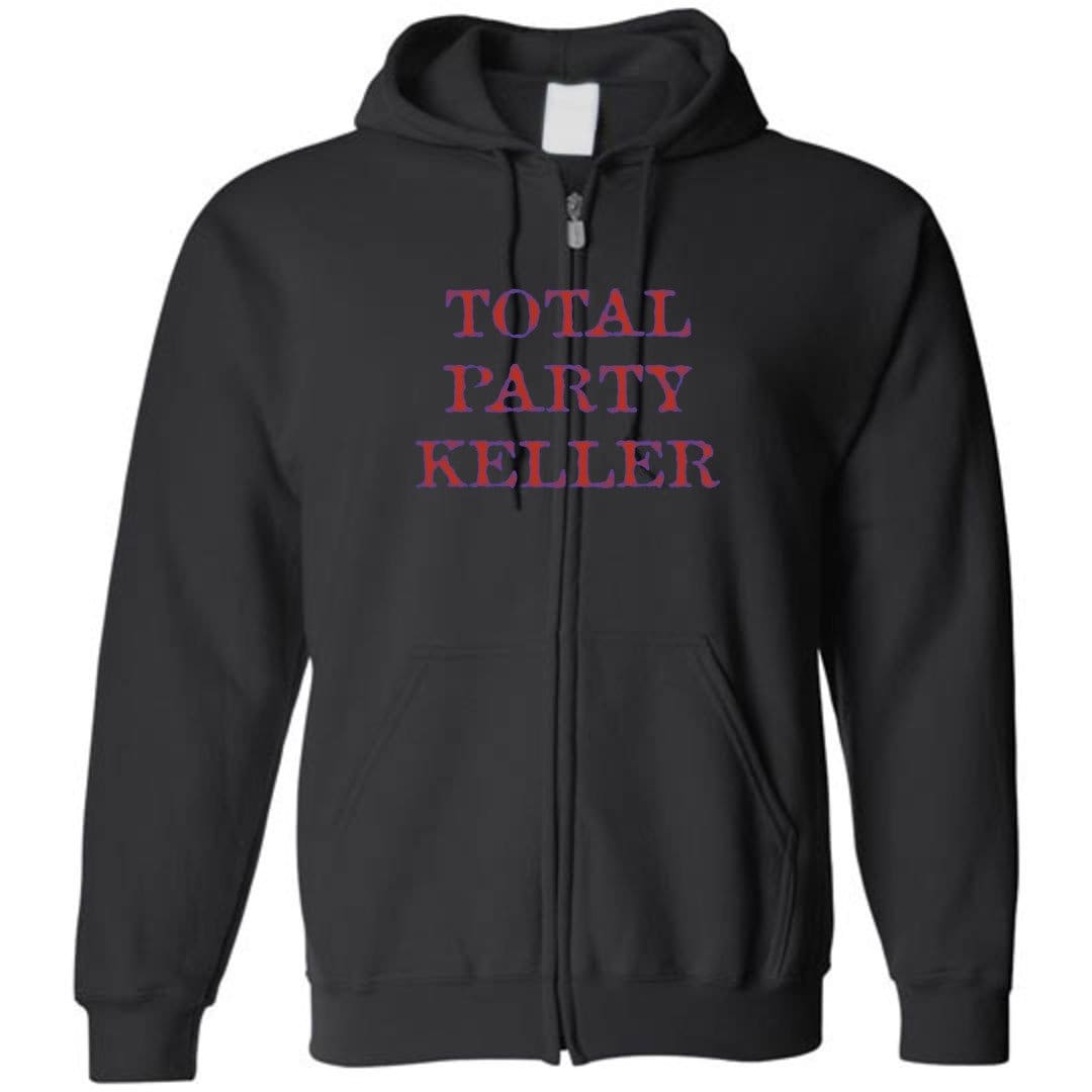 Total Party Keller Unisex Zip Hoodie - Black / S