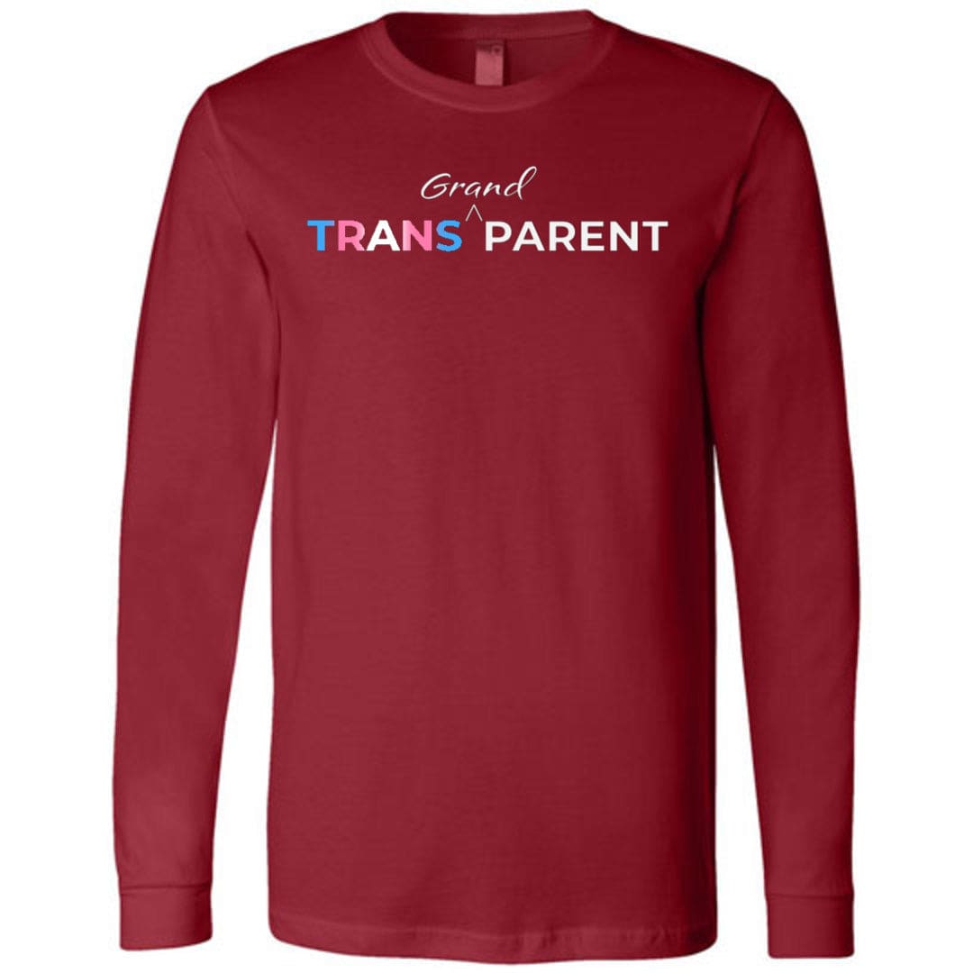 Trans Grand Parent Unisex Premium Long Sleeve Tee - Cardinal / S