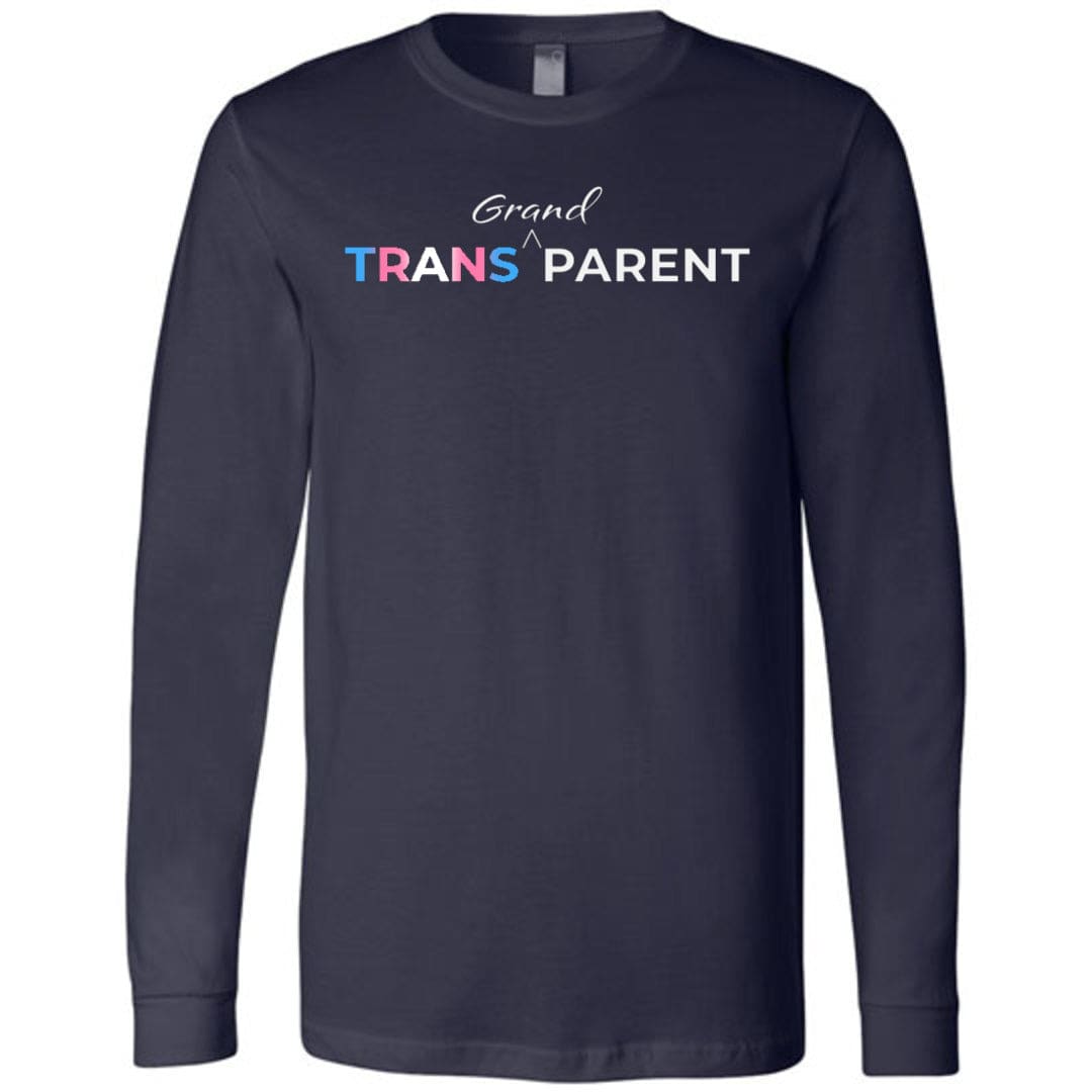 Trans Grand Parent Unisex Premium Long Sleeve Tee - Navy / S