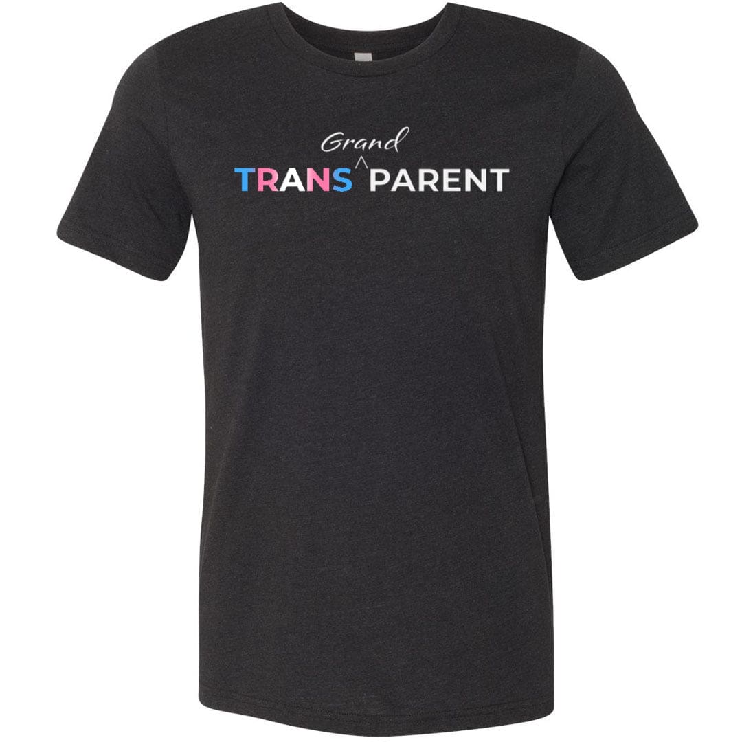 Trans Grand Parent Unisex Premium Tee - Black Heather / XS