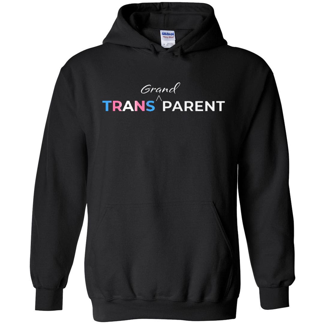 Trans Grand Parent Unisex Pullover Hoodie - Black / S