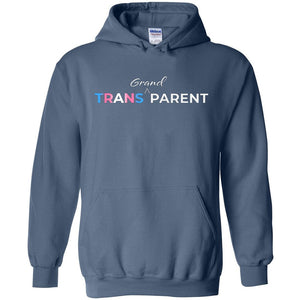 Trans Grand Parent Unisex Pullover Hoodie - Indigo Blue / S