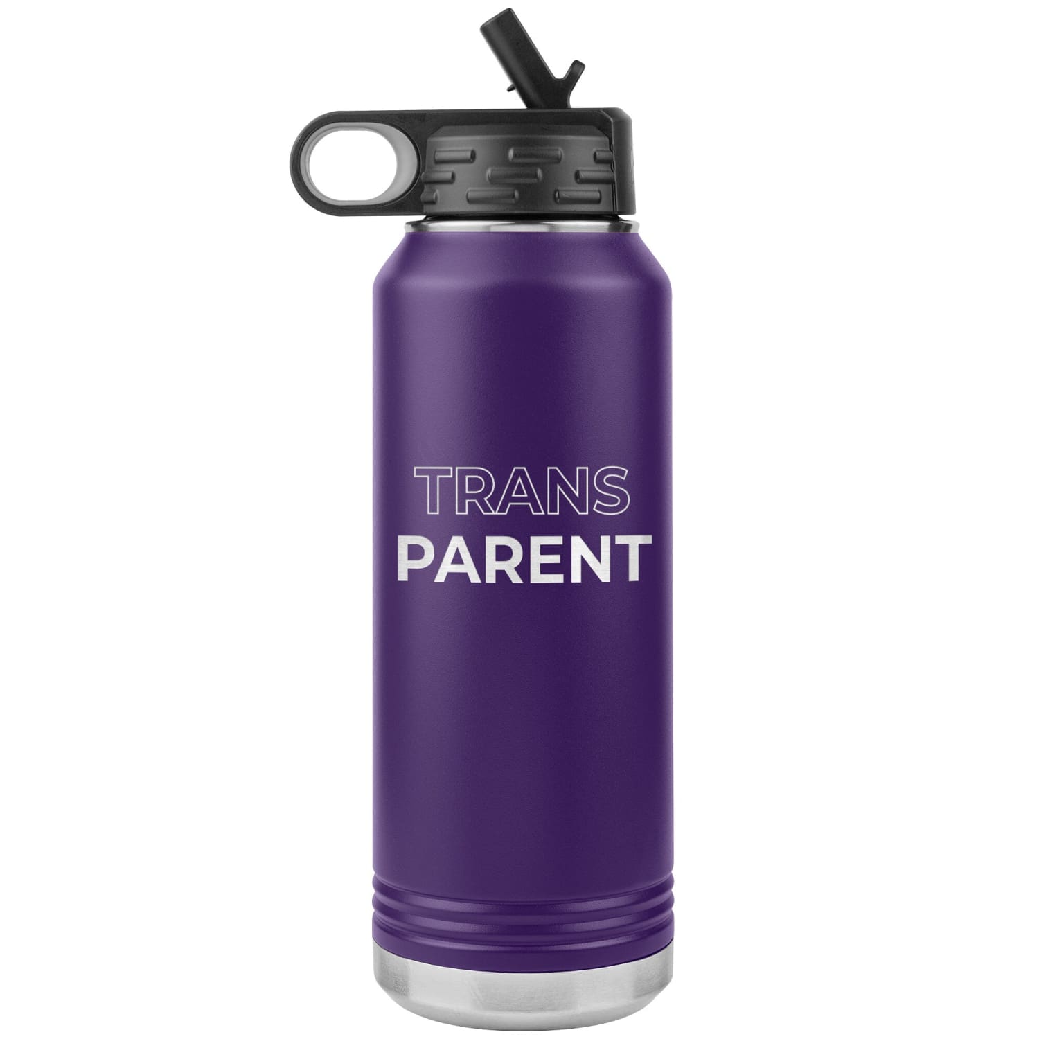 TransPARENT 32oz Water Bottle Tumbler - Purple - Chatty Fam