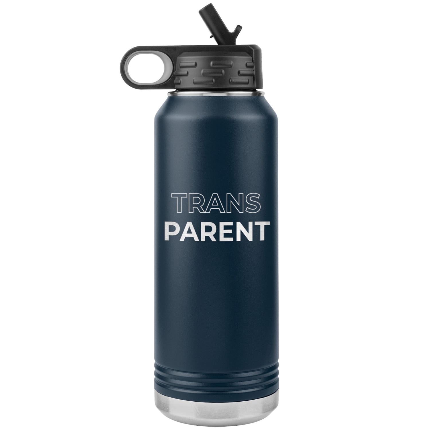 TransPARENT 32oz Water Bottle Tumbler - Navy - Chatty Fam