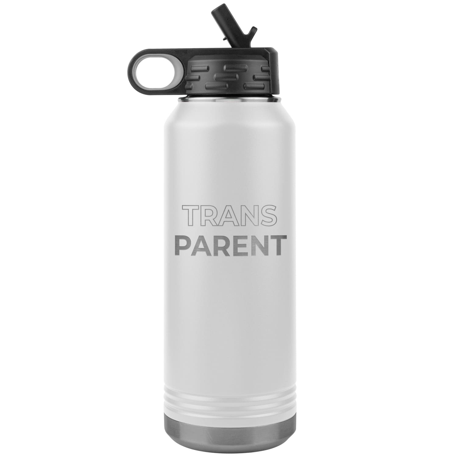 TransPARENT 32oz Water Bottle Tumbler - White - Chatty Fam
