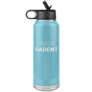 TransPARENT 32oz Water Bottle Tumbler - Light Blue - Chatty Fam