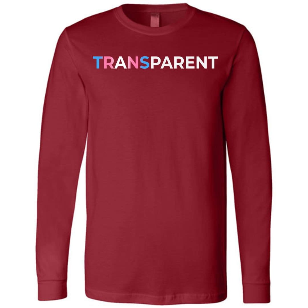 TransPARENT Unisex Premium Long Sleeve Tee - Cardinal / S