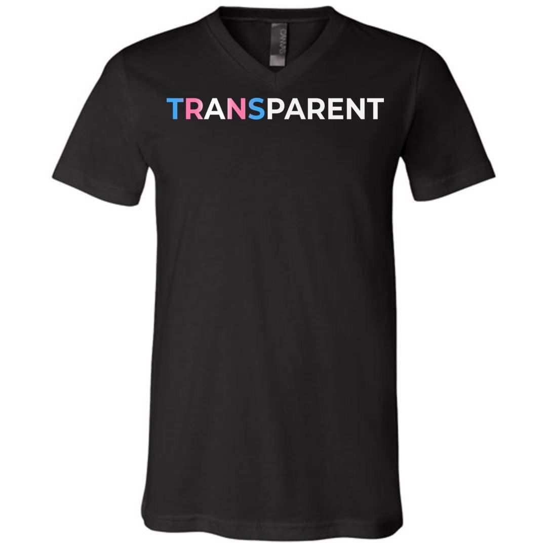 TransPARENT Unisex Premium V-Neck Tee - Black / S