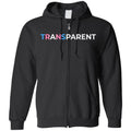 TransPARENT Unisex Zip Hoodie - Black / S
