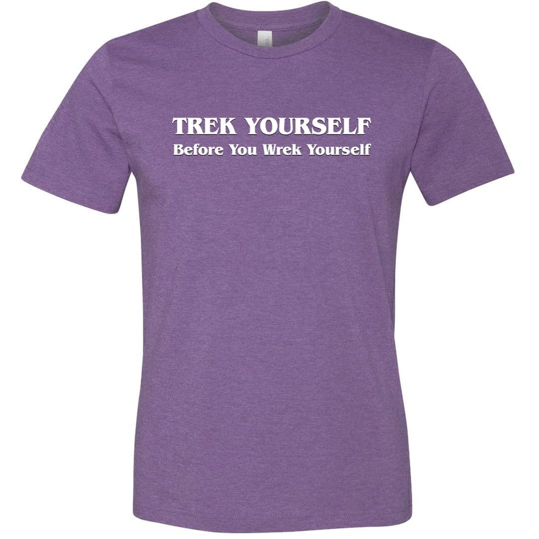 Trek Yourself Unisex Premium Tee - Heather Team Purple / XS
