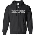 Trek Yourself Unisex Zip Hoodie - Black / S