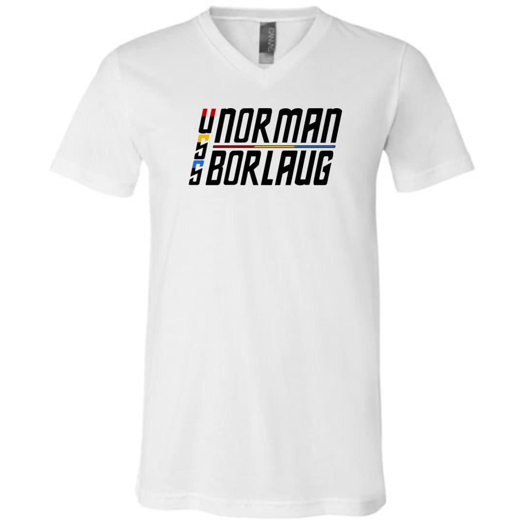 USS Norman Borlaug Unisex Premium V-Neck Tee - White / S