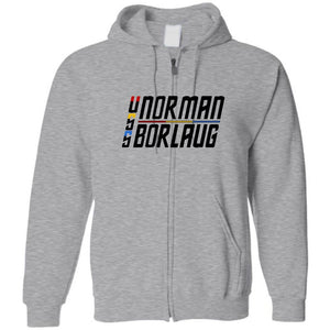 USS Norman Borlaug Unisex Zip Hoodie - Sports Grey / S