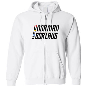 USS Norman Borlaug Unisex Zip Hoodie - White / S