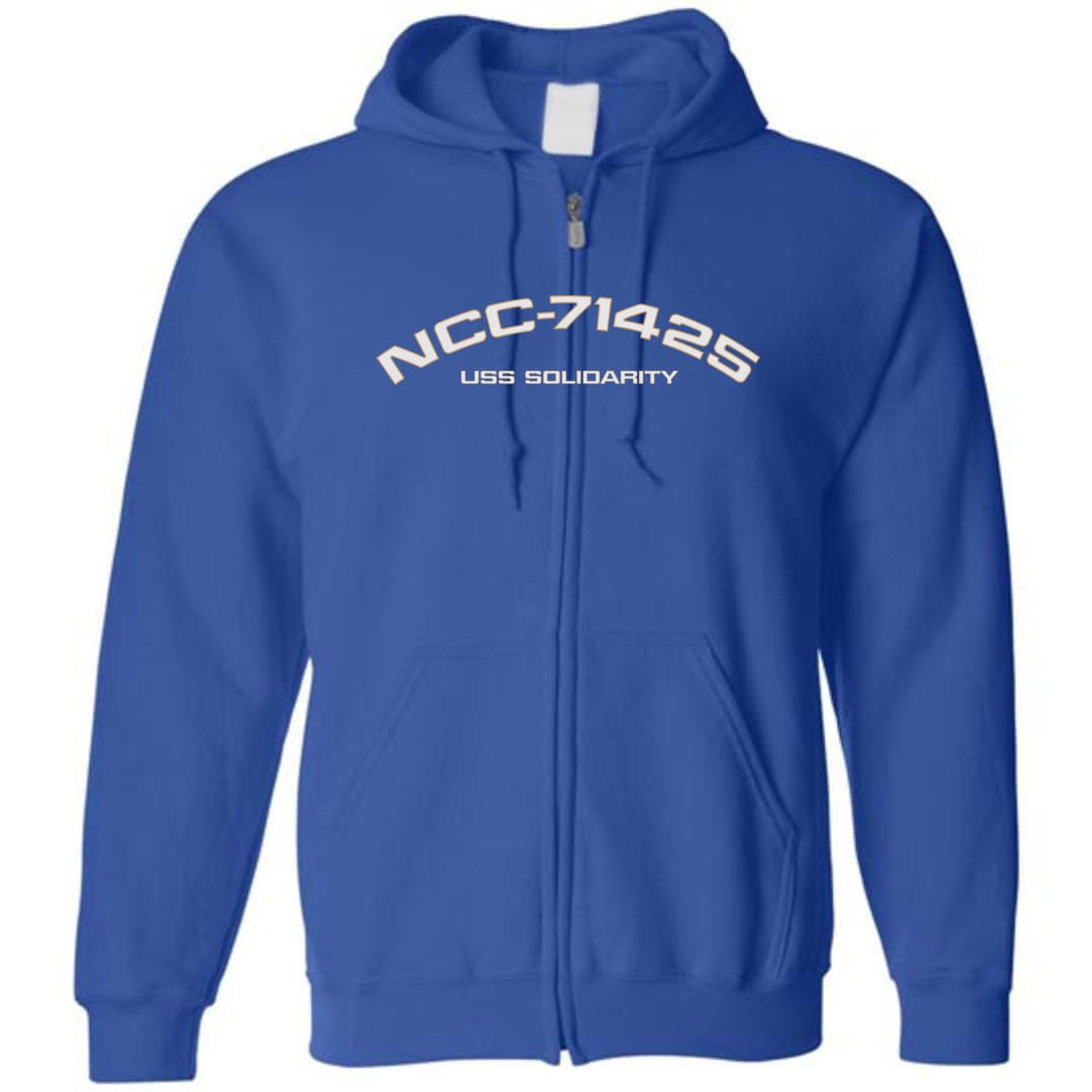 USS Solidarity Unisex Zip Hoodie - Royal / S
