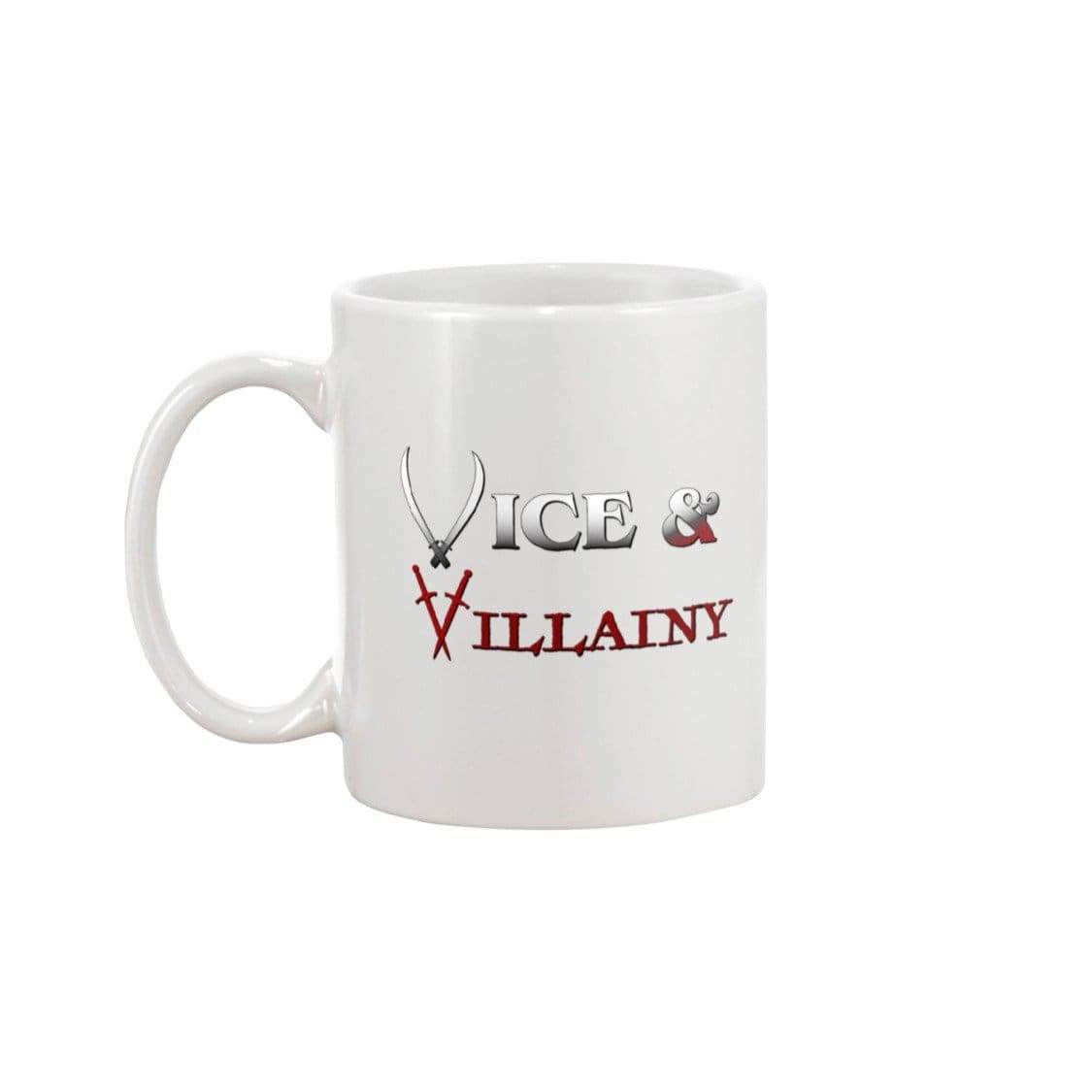 Vice & Villainy Text Logo 11oz Coffee Mug - White / 11OZ - Mugs