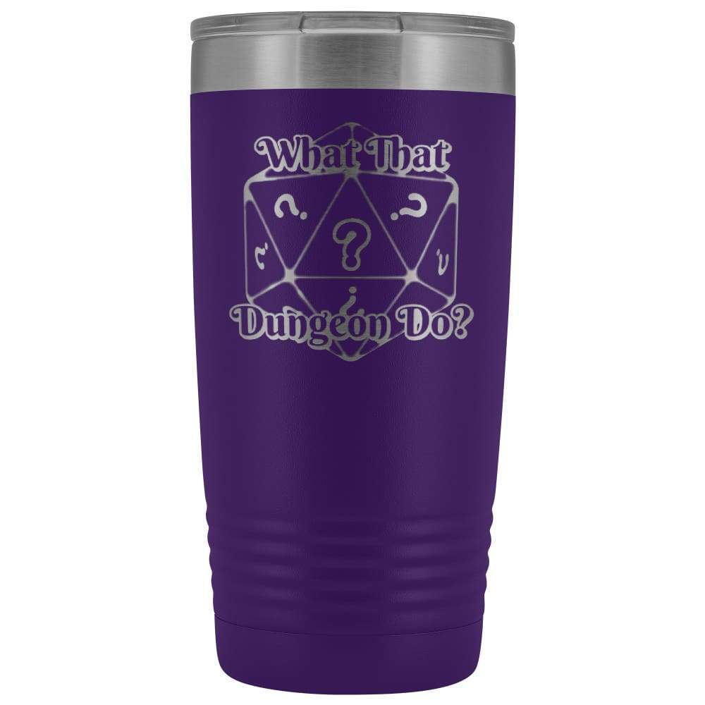 What That Dungeon Do Podcast Logo 20oz Vacuum Tumbler - Purple - Tumblers