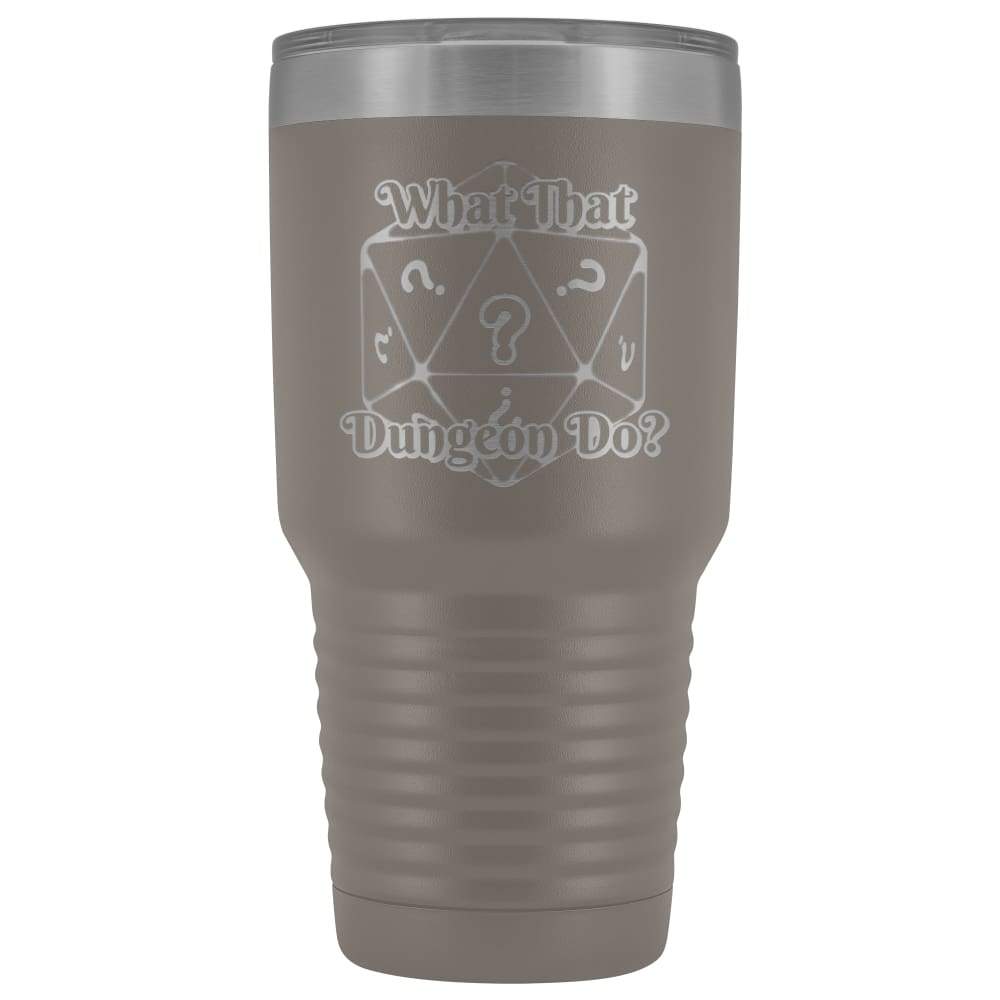 What That Dungeon Do Podcast Logo 30oz Vacuum Tumbler - Pewter - Tumblers