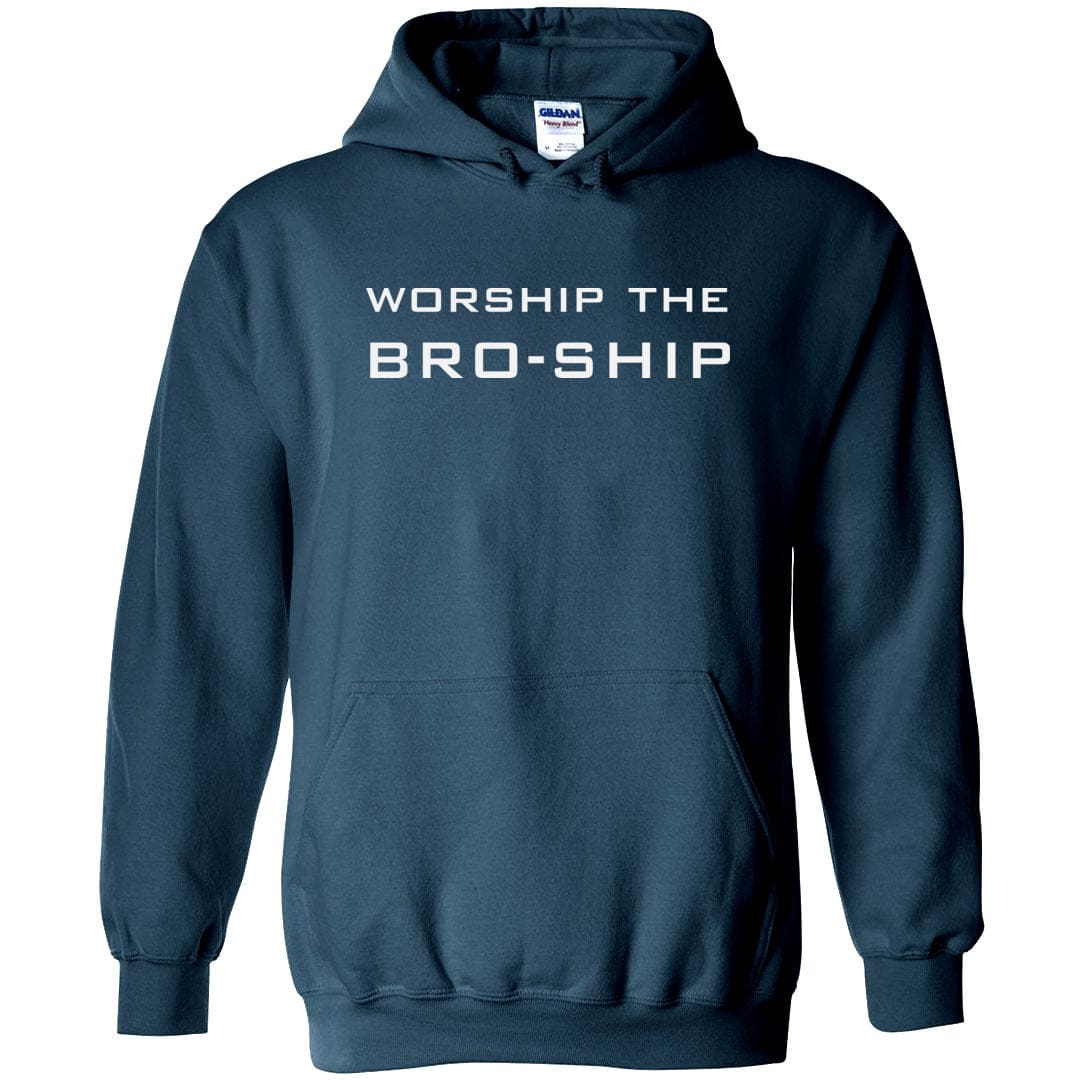 Worship The Bro-Ship TS Unisex Pullover Hoodie - Legion Blue / S