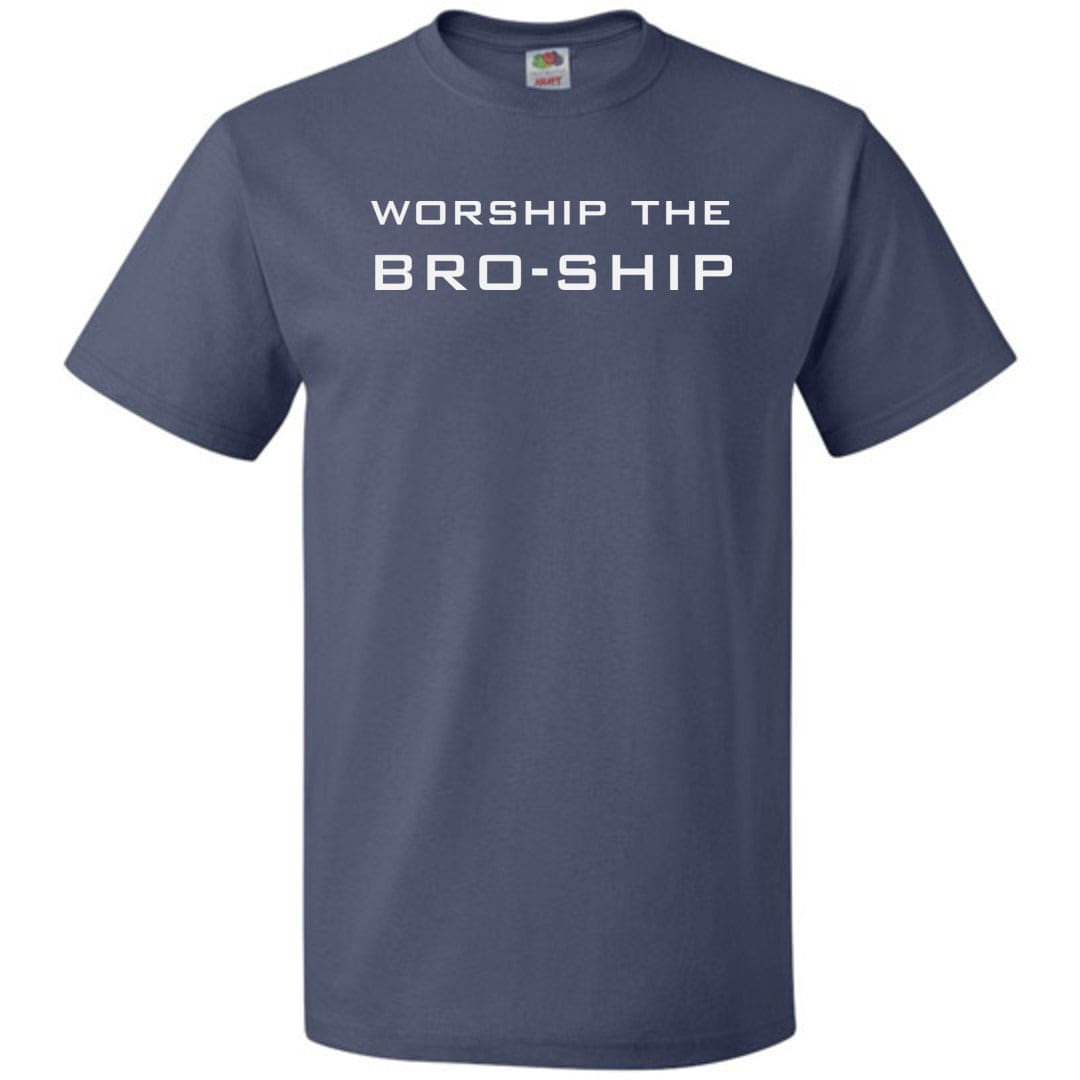Worship The Bro-Ship Unisex Classic Tee - Denim / S