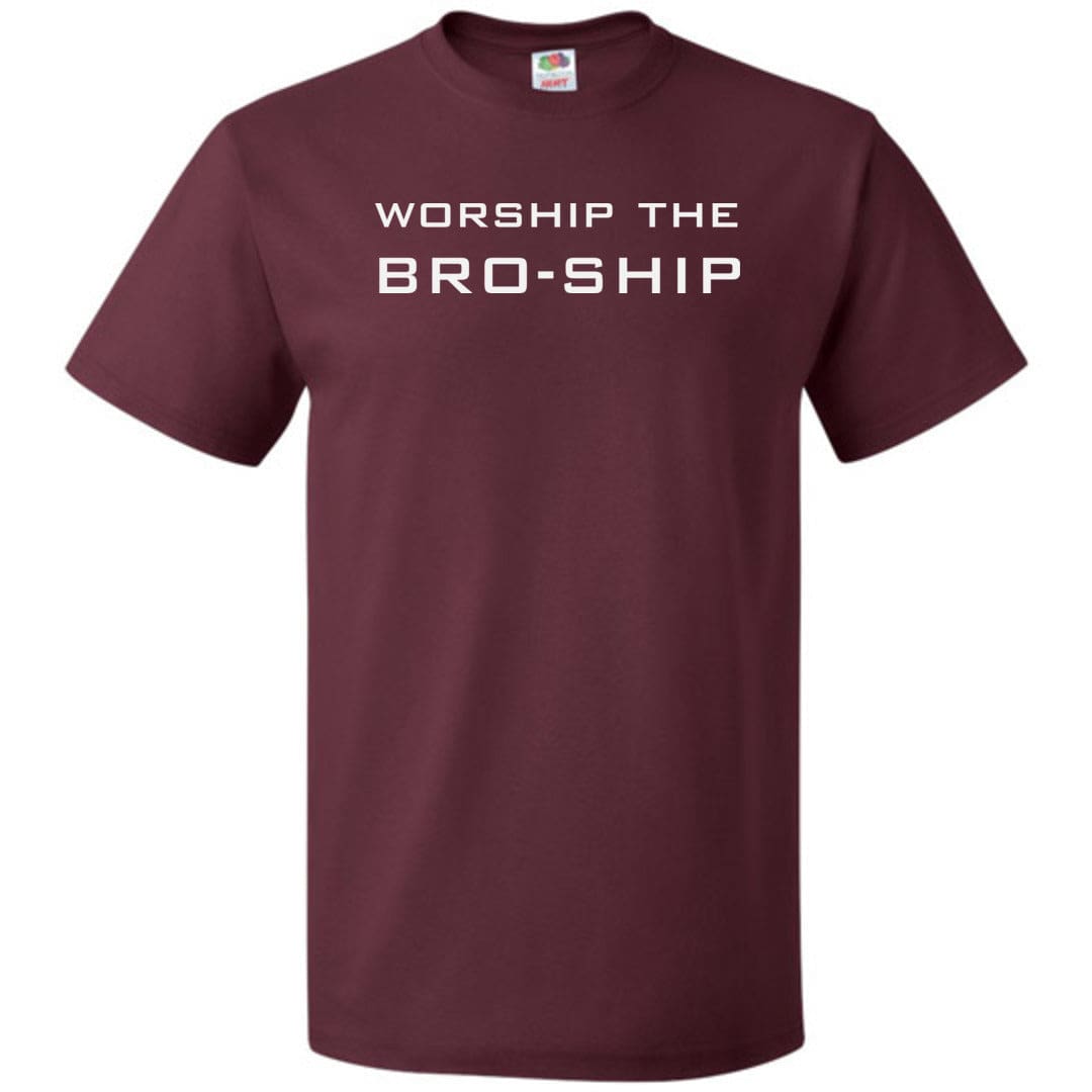 Worship The Bro-Ship Unisex Classic Tee - Maroon / S