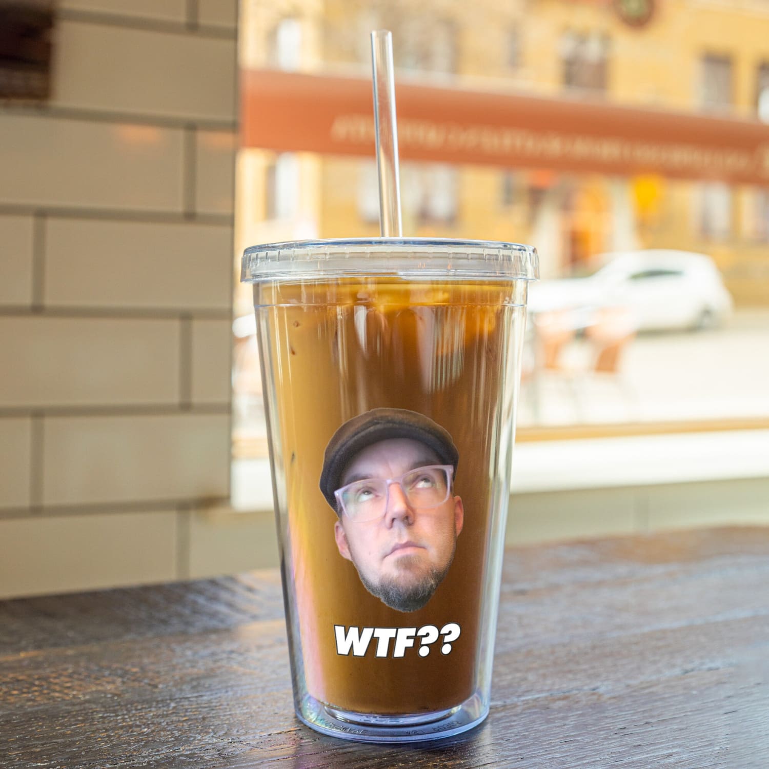 WTF?? Matty Eye Roll 16oz Acrylic Tumbler - Drinkware