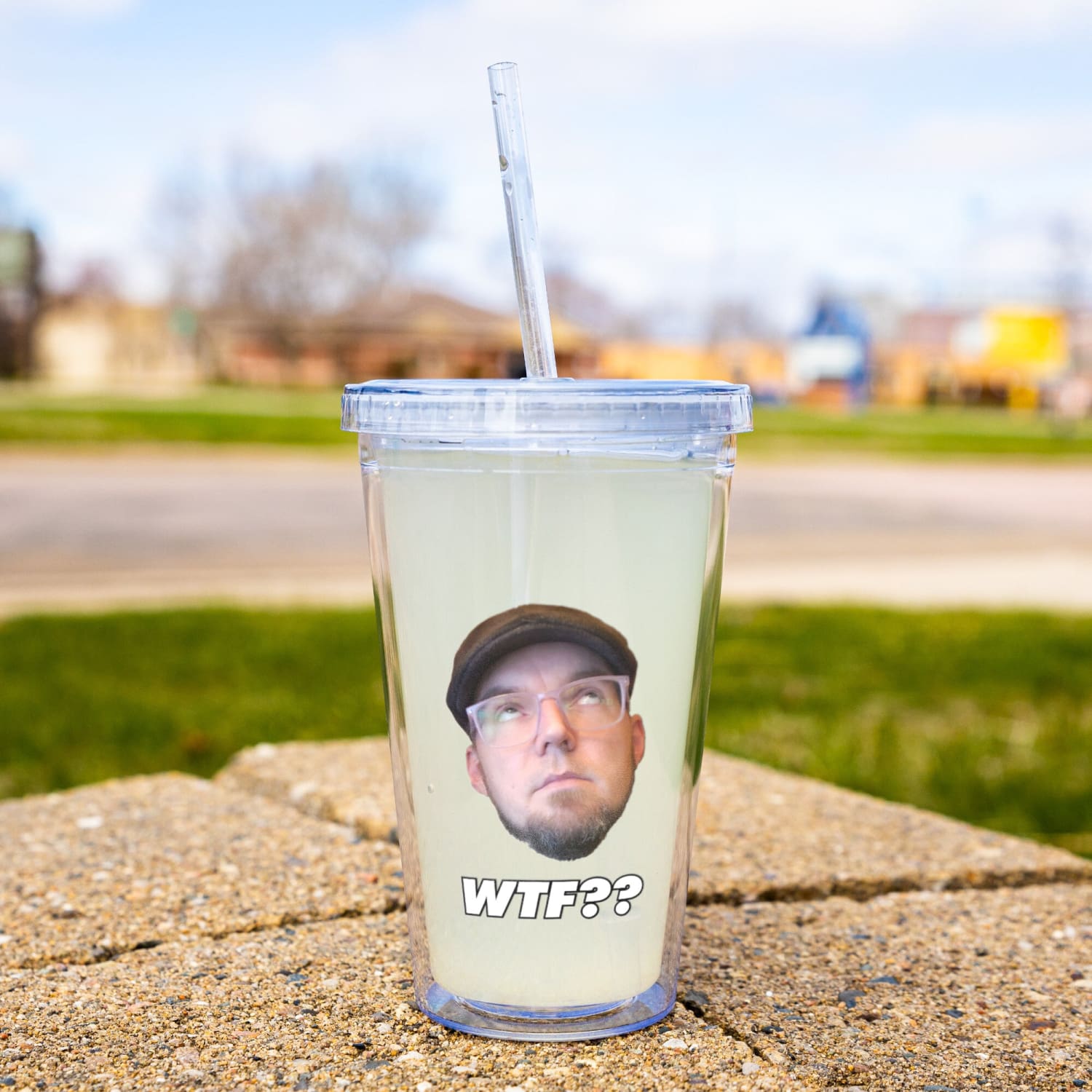 WTF?? Matty Eye Roll 16oz Acrylic Tumbler - Drinkware