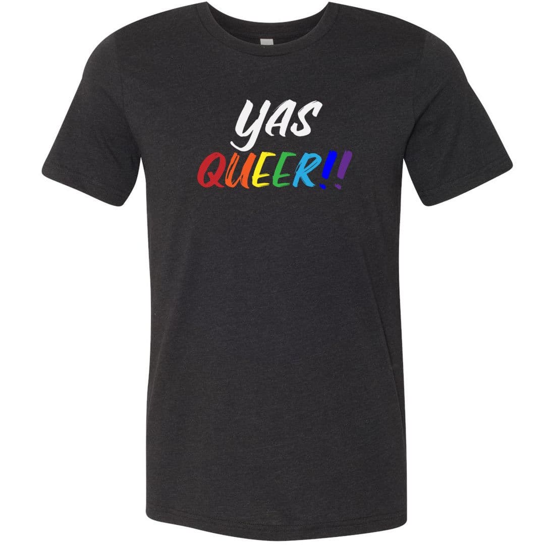 YAS QUEER! TS Unisex Premium Tee - Black Heather / XS