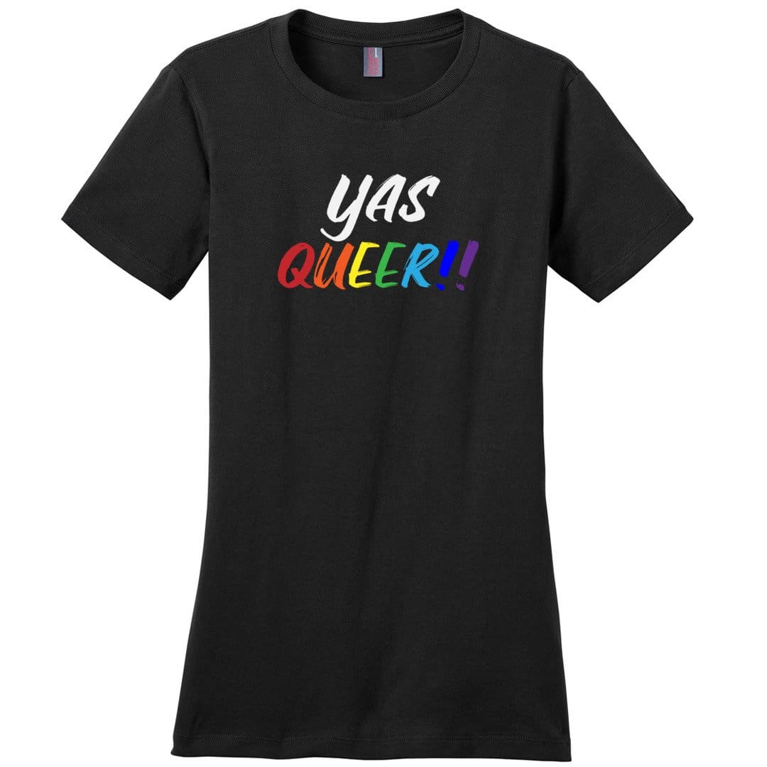 YAS QUEER! TS Womens Premium Tee - Black / XS
